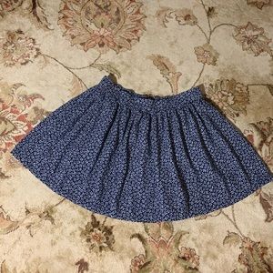 Navy blue floral skirt